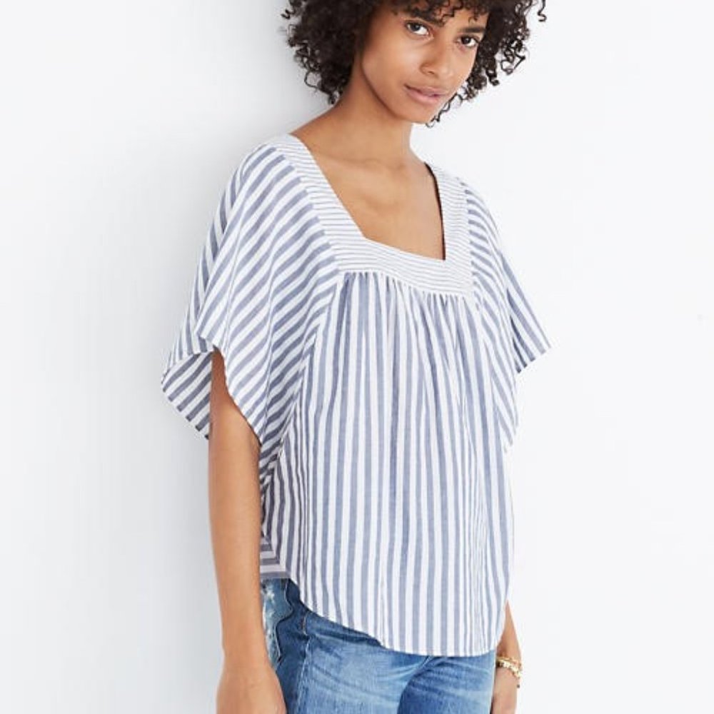 Madewell Butterfly Top in Stripe Play
